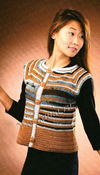 Пестрый жилет реглан, фото Пестрый жилет реглан, фото