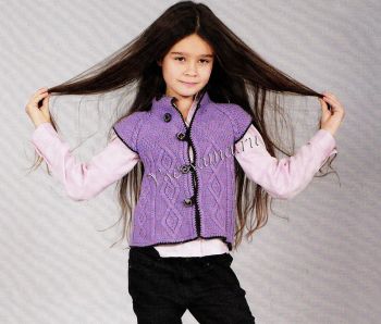 Сиреневая безрукавка, фото модели Сиреневая безрукавка, фото модели