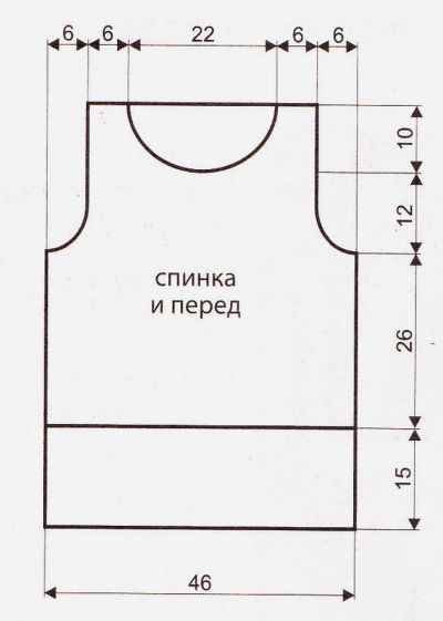 Выкройка для вязания Выкройка для вязания