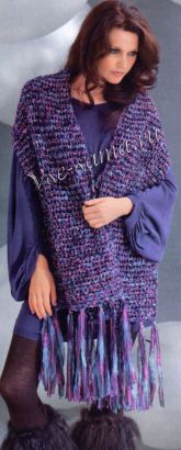 Палантин с кистями Палантин с кистями