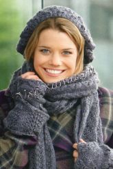 Берет с ажурными узорами Берет с ажурными узорами