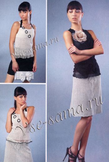 Ажурный топ и юбка Ажурный топ и юбка