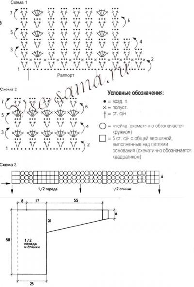 Ажурный жакет цвета фуксии, схемы