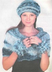 Берет, горжетка и манжеты Берет, горжетка и манжеты