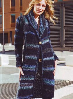 Пальто в полоску