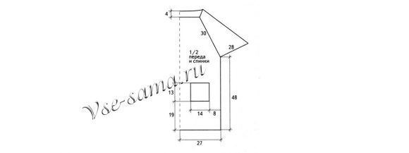 Схема вязания туники Схема вязания туники