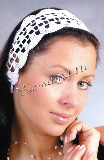 Ажурная повязка на голову Ажурная повязка на голову