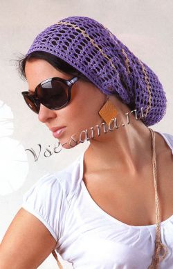 Ажурная шапка-мешок Ажурная шапка-мешок