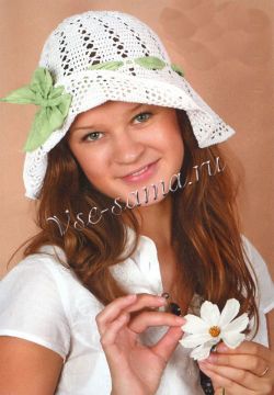 Ажурная шапка с лентой Ажурная шапка с лентой