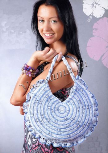 Круглая сумка крючком Круглая сумка крючком