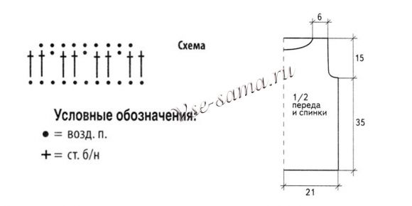 Схема вязания красного жилета Схема вязания красного жилета
