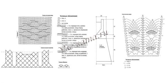 Схема вязания длинного жилета Схема вязания длинного жилета