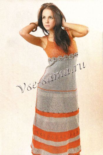 Длинный льняной сарафан Длинный льняной сарафан