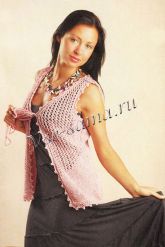 Меланжевый жилет с завязками Меланжевый жилет с завязками