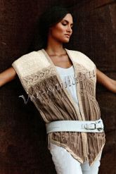 Жилет с косами двухцветный Жилет с косами двухцветный