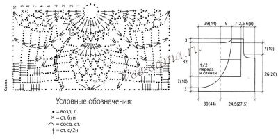 Схема вязания белого ажурного жилета Схема вязания белого ажурного жилета