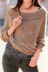 Пончо с рельефной полосой Пончо с рельефной полосой