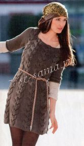 Мини-платье с косами Мини-платье с косами