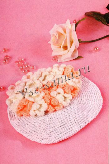 Круглый клатч с цветочками Круглый клатч с цветочками