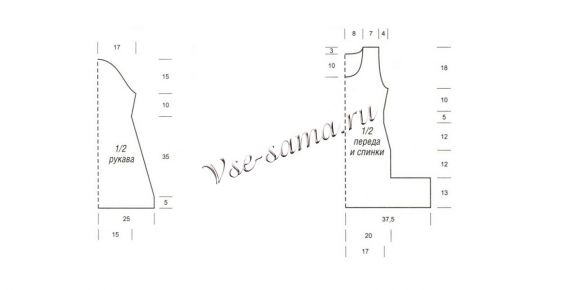 Схема вязания платья с полосками Схема вязания платья с полосками