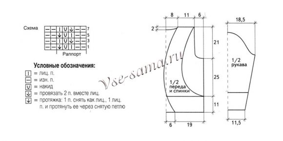 Схема вязания кораллового болеро Схема вязания кораллового болеро