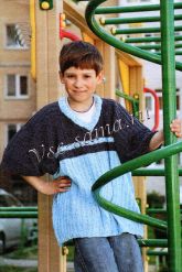 Пуловер с вертикальным узором Пуловер с вертикальным узором