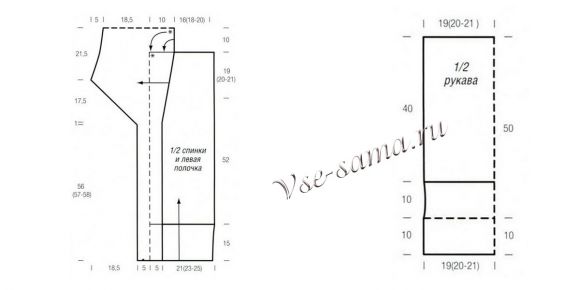 Схема вязания пальто Схема вязания пальто