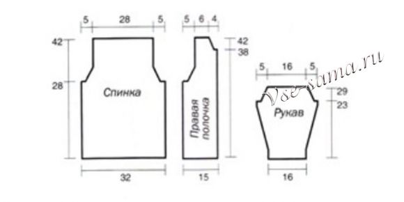 Схема вязания жакета Схема вязания жакета
