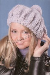 Серый берет с помпоном Серый берет с помпоном