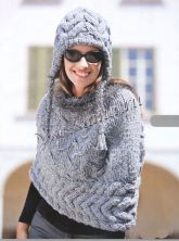 Накидка с ажурной каймой и шапочка Накидка с ажурной каймой и шапочка