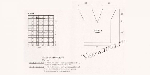 Схема вязания пончо Схема вязания пончо