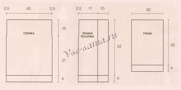 Схема вязания кардигана Схема вязания кардигана