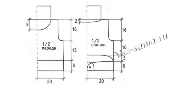 Схема вязания топа Схема вязания топа