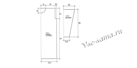 Схема вязания платья Схема вязания платья