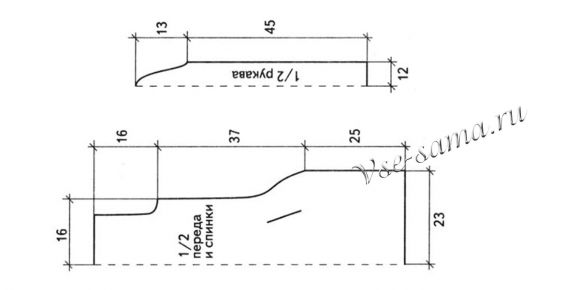 Схема вязания платья-туники Схема вязания платья-туники