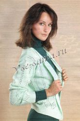 Салатовый ажурный жакет Салатовый ажурный жакет