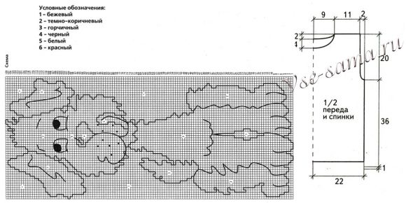 Схема вязания пуловера Схема вязания пуловера