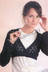 Черная ажурная болерошка Черная ажурная болерошка