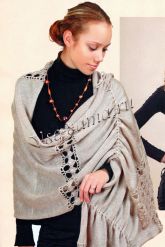 Палантин с ажурными полосами Палантин с ажурными полосами