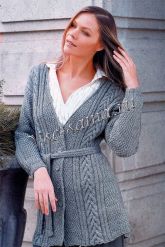 Кардиган с узором из кос Кардиган с узором из кос