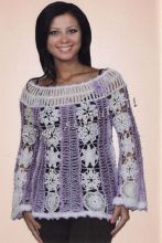 Ажурная блуза, выполненная на вилке Ажурная блуза, выполненная на вилке