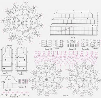 Схемы и выкройка для вязания костюма Схемы и выкройка для вязания костюма