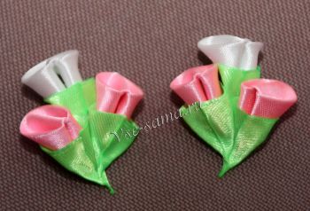 Ободок канзаши - Розовое утро, 15 Ободок канзаши - Розовое утро, 15