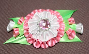 Ободок канзаши - Розовое утро, 16 Ободок канзаши - Розовое утро, 16