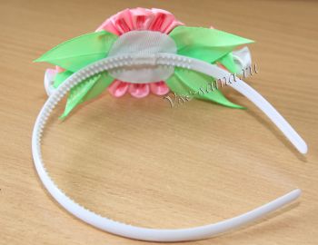 Ободок канзаши - Розовое утро, 20 Ободок канзаши - Розовое утро, 20