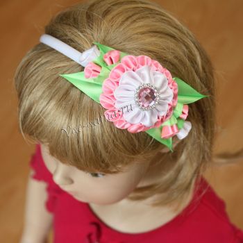 Ободок канзаши - Розовое утро, 21 Ободок канзаши - Розовое утро, 21