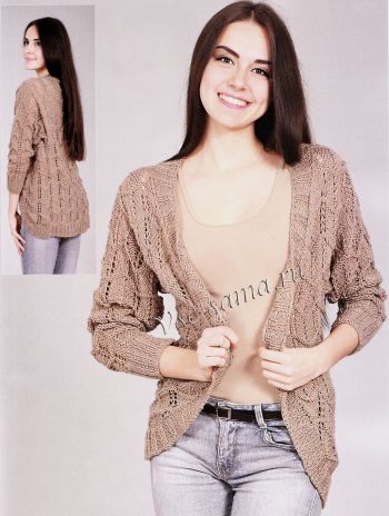 Бежевый кардиган, фото модели Бежевый кардиган, фото модели