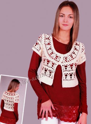 Болеро молочного цвета, фото Болеро молочного цвета, фото