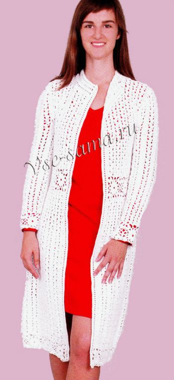 Кардиган крючком белый, фото Кардиган крючком белый, фото