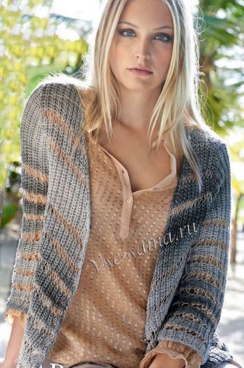 Кардиган с рукавом три четверти, фото Кардиган с рукавом три четверти, фото